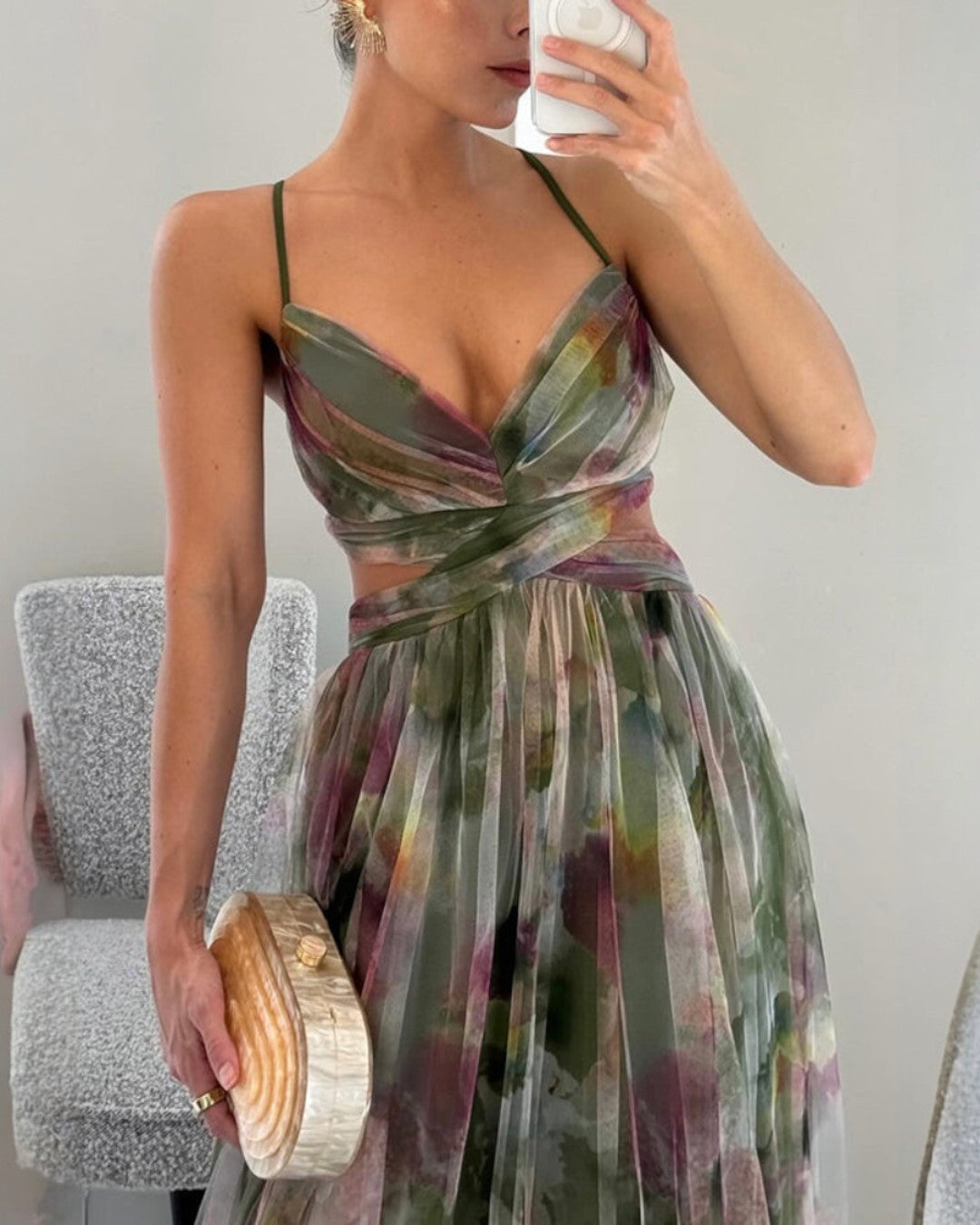 Brianna | Vestido largo con estampado floral