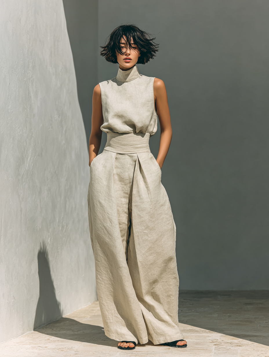 Graciela | Conjunto minimalista de lino
