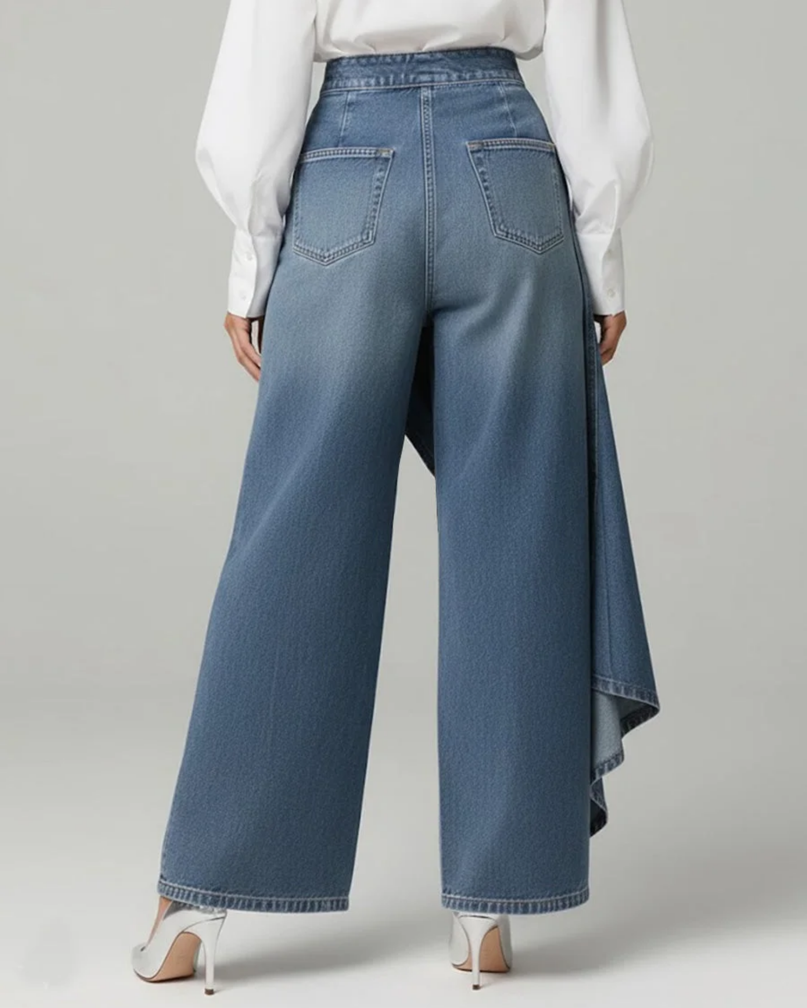 Fabiola | Vaqueros de denim con cierre cruzado