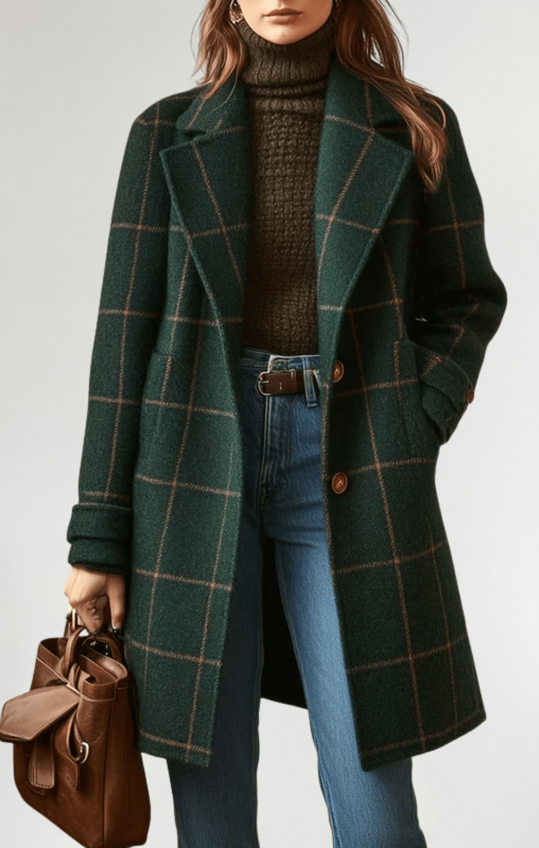 Fabiola™ - Abrigo clásico a cuadros - Street Atelier