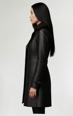 Cristina™ - Abrigo elegante de cuero - Street Atelier
