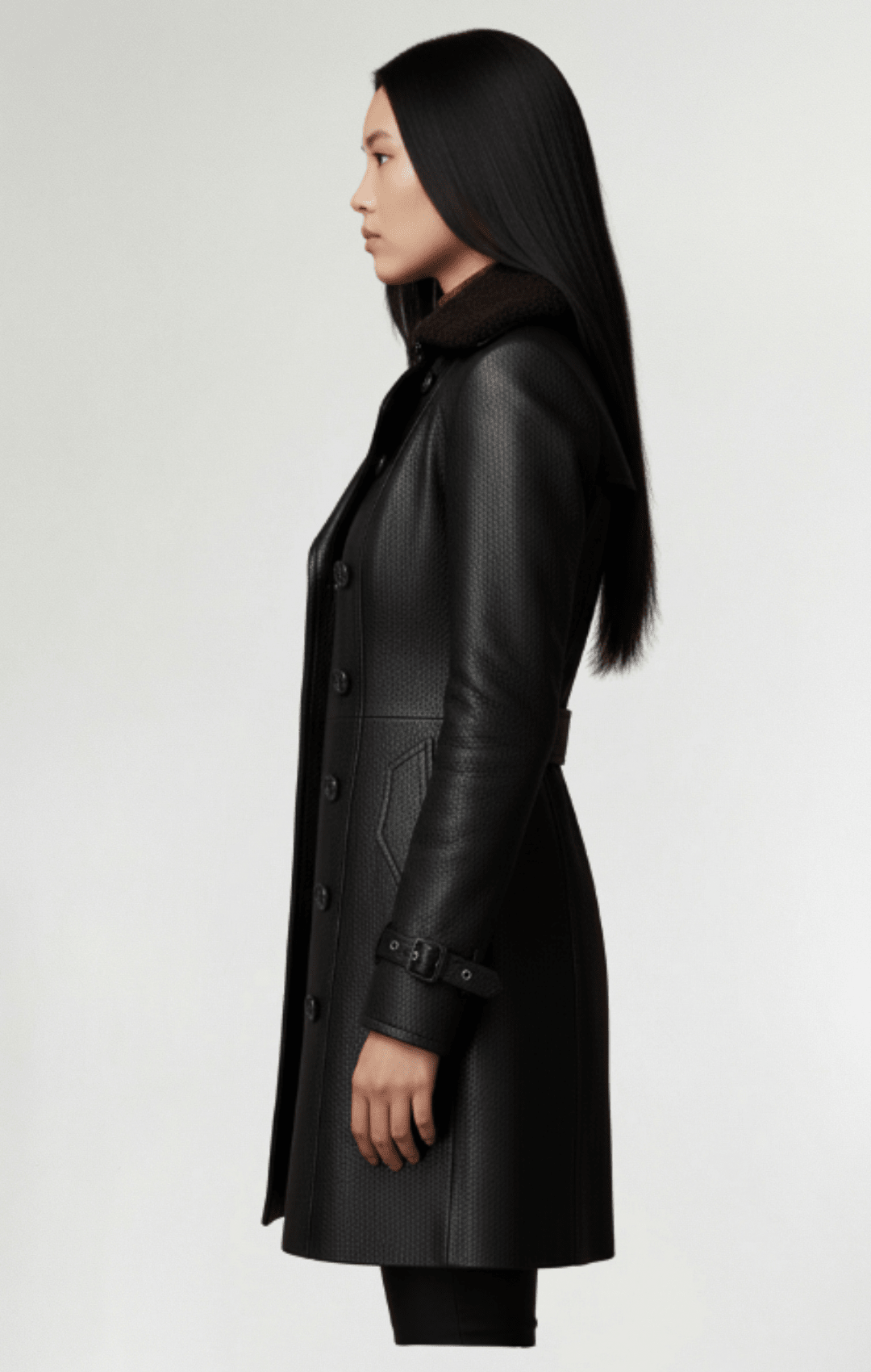 Cristina™ - Abrigo elegante de cuero - Street Atelier