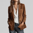 Gabriela | Blazer suave con tacto de ante - Inés Atelier