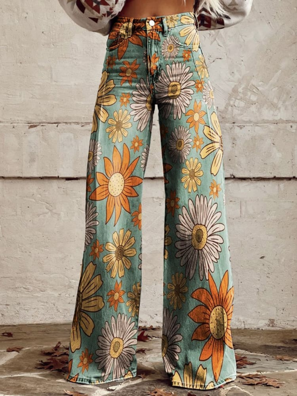 Silvia | Pantalones palazzo con estampado floral