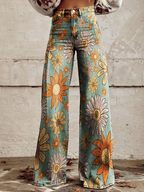Silvia | Pantalones palazzo con estampado floral