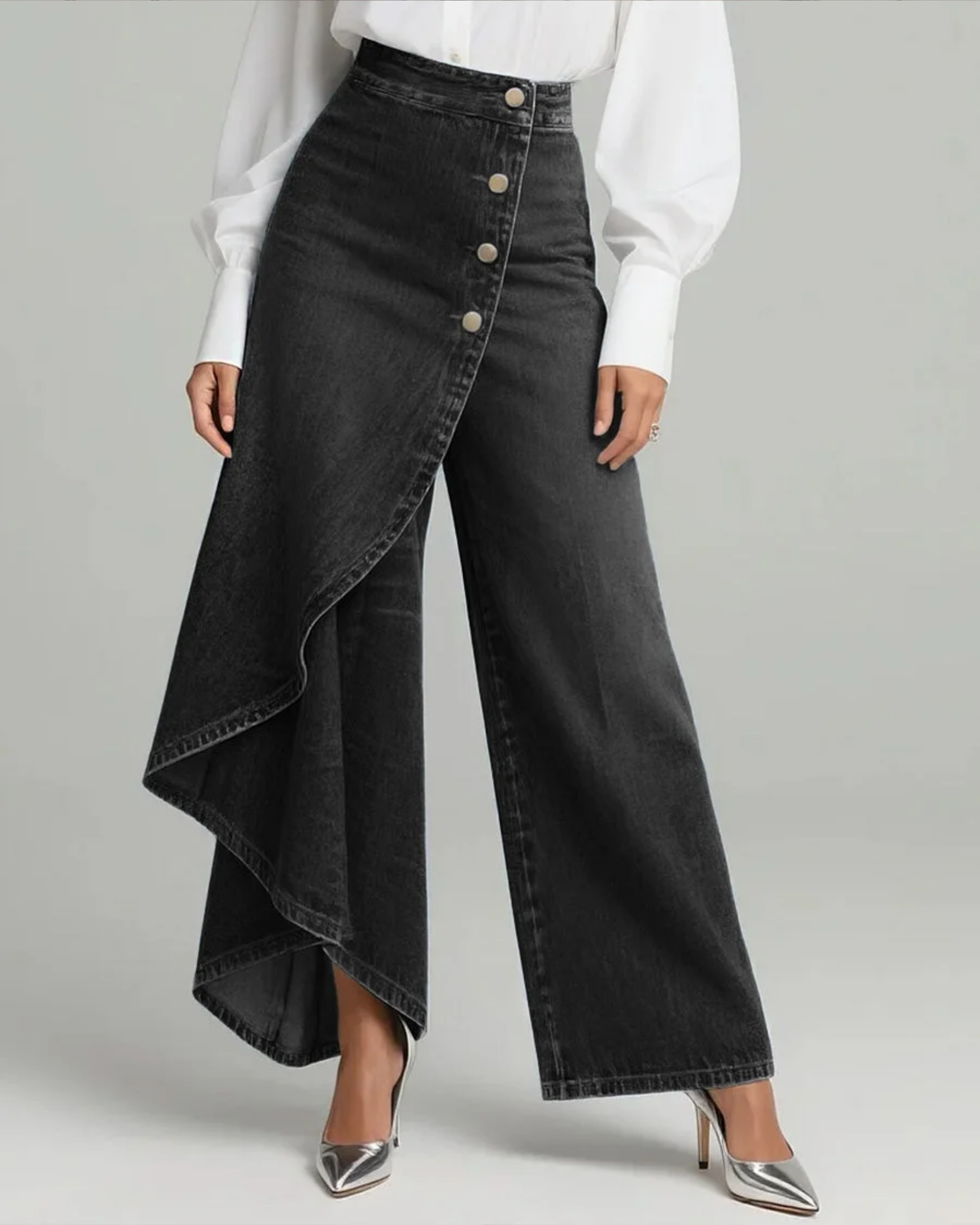 Fabiola | Vaqueros de denim con cierre cruzado
