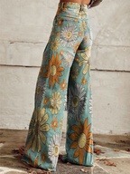 Silvia | Pantalones palazzo con estampado floral