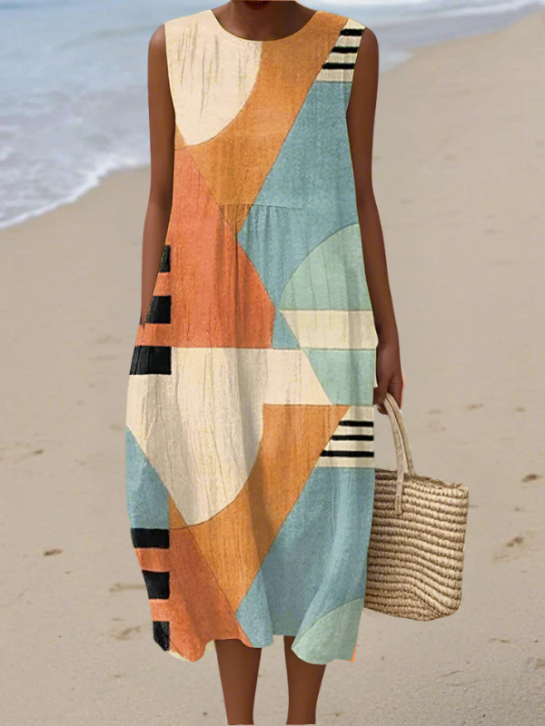 Aroma | Vestido midi Abstracto