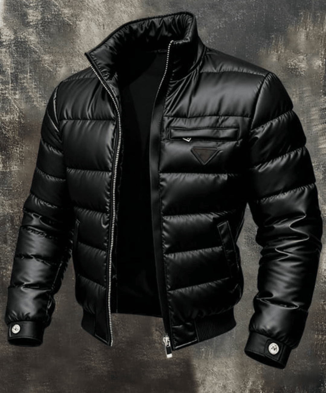 CÉSAR™ | CHAQUETA DE PLUMAS ACOLCHADA NEGRA PARA HOMBRE - Street Atelier