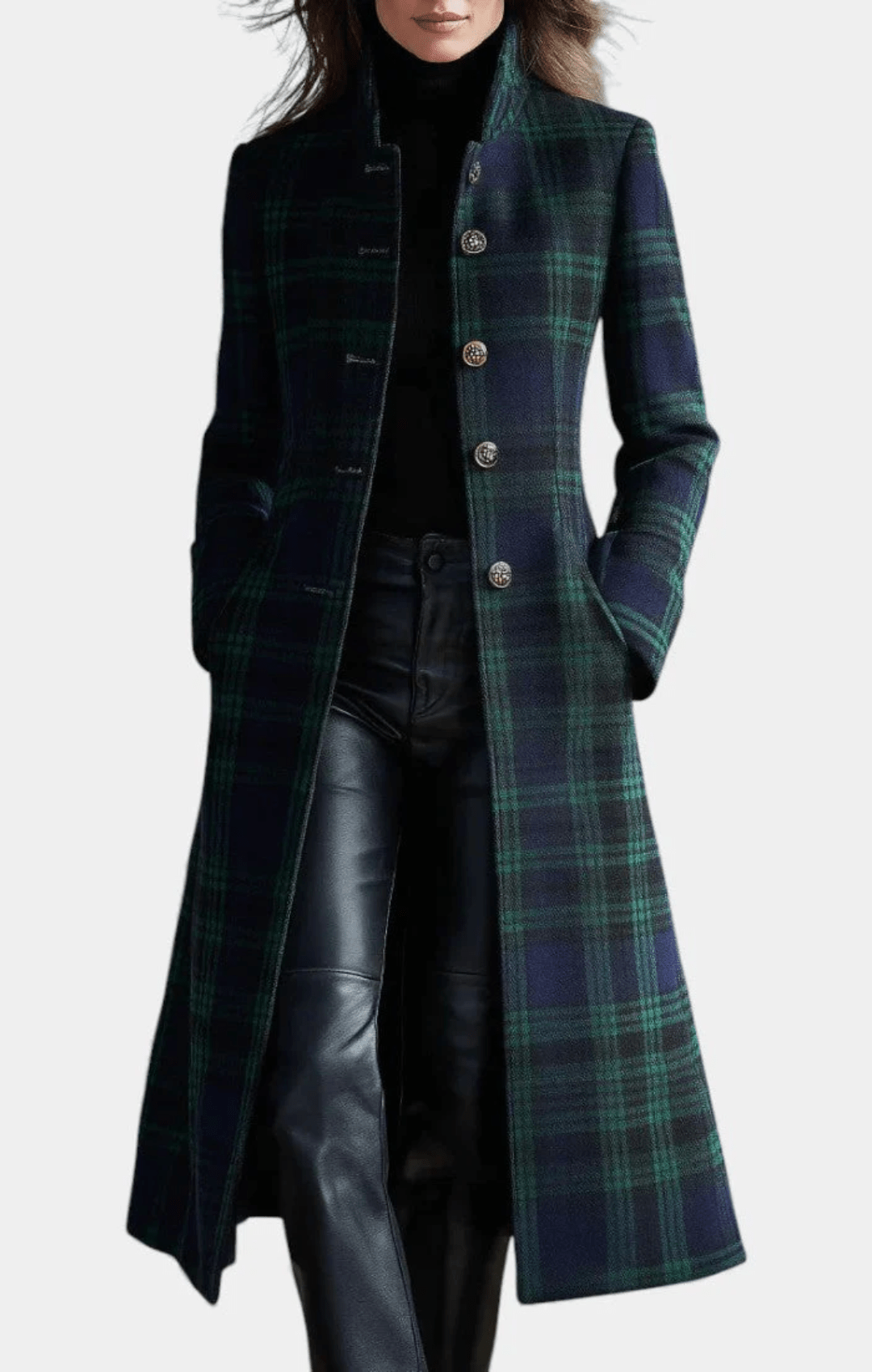 Rebeca™ - Abrigo elegante a cuadros atemporal - Street Atelier