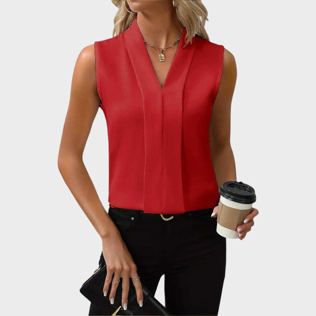 Viviana | Blusa Sin Mangas con Cuello en V