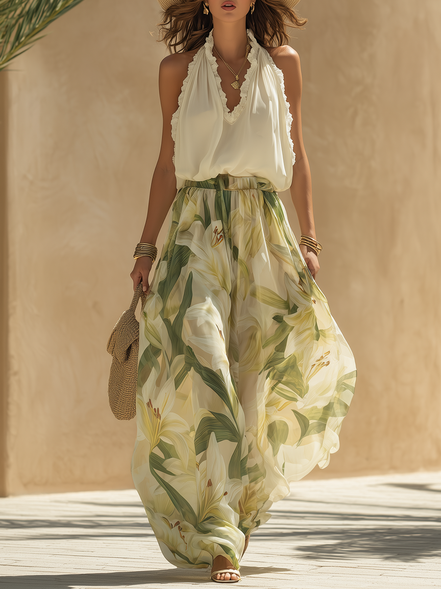 Julia | Conjunto con estampado de lirios