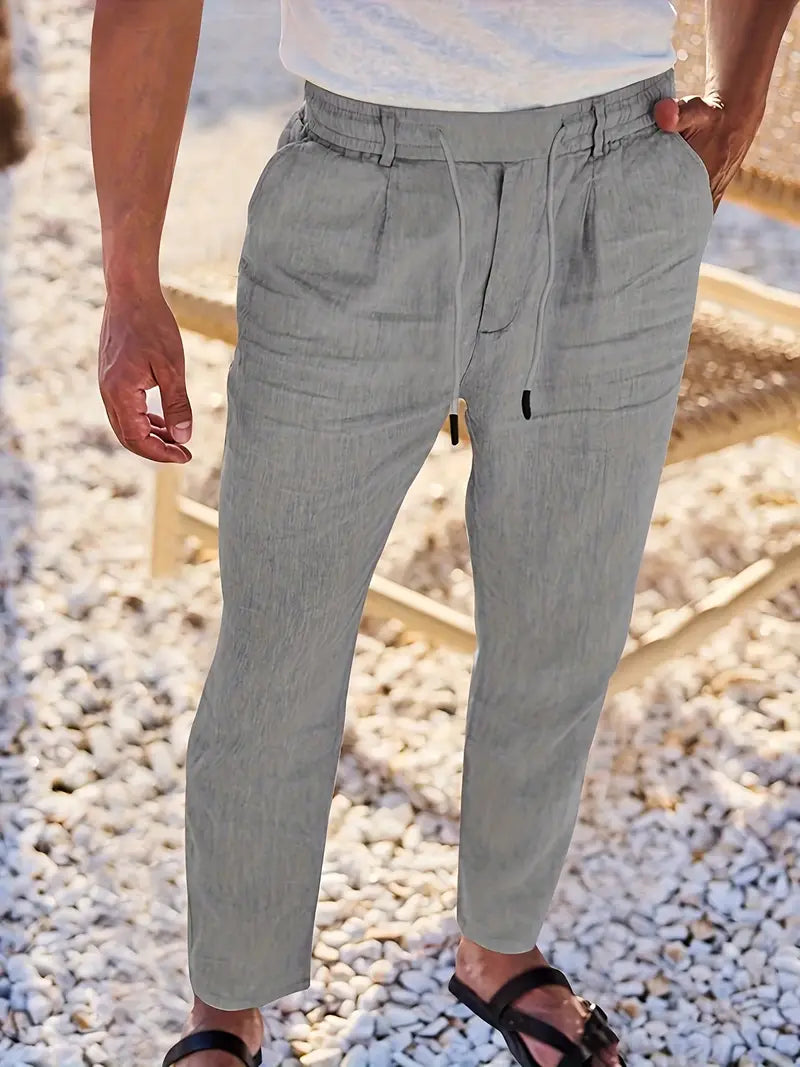 Eduardo | Pantalones de Lino con Cordón