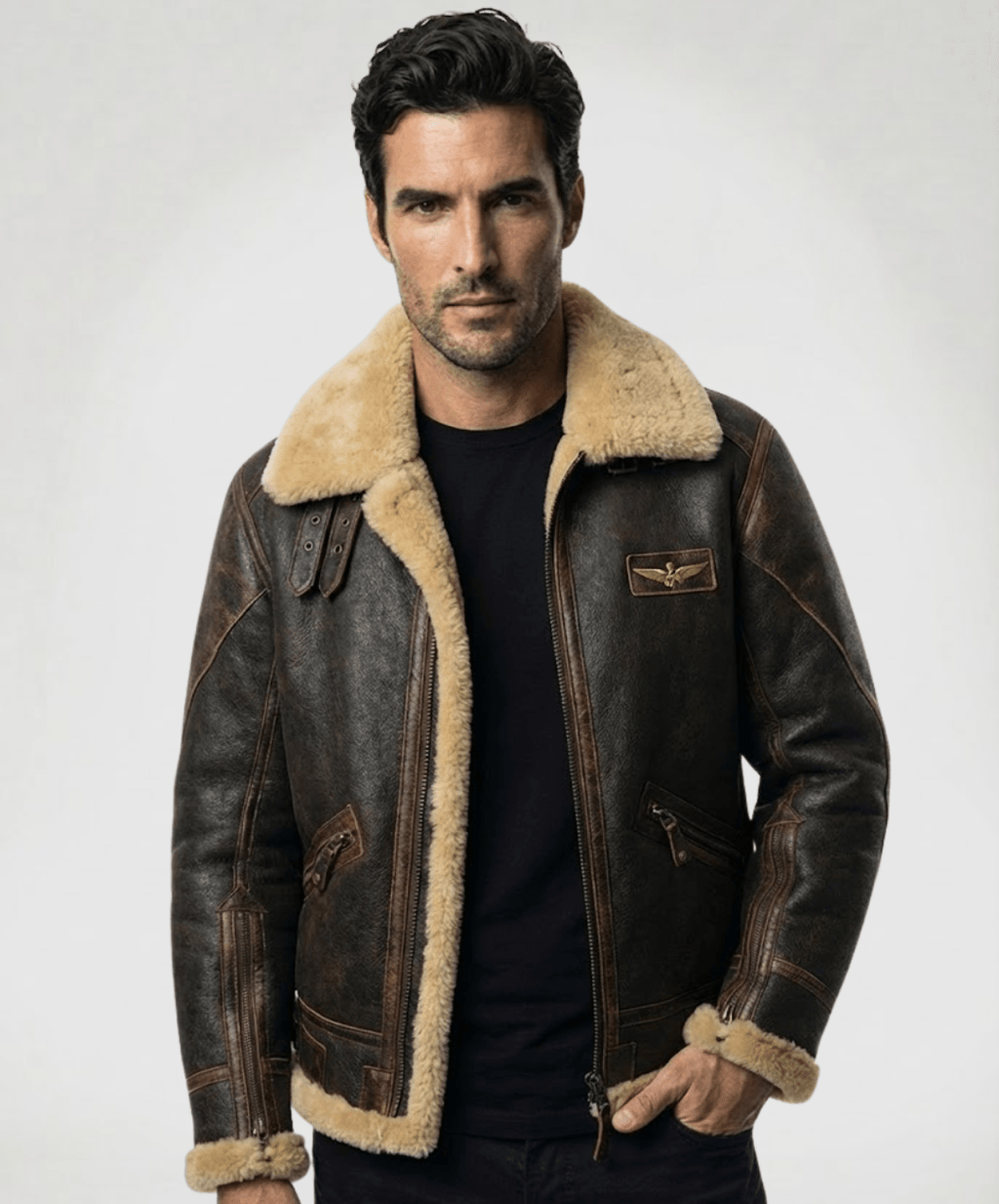 CARLOS™ | Chaqueta bomber clásica de piel auténtica - Street Atelier