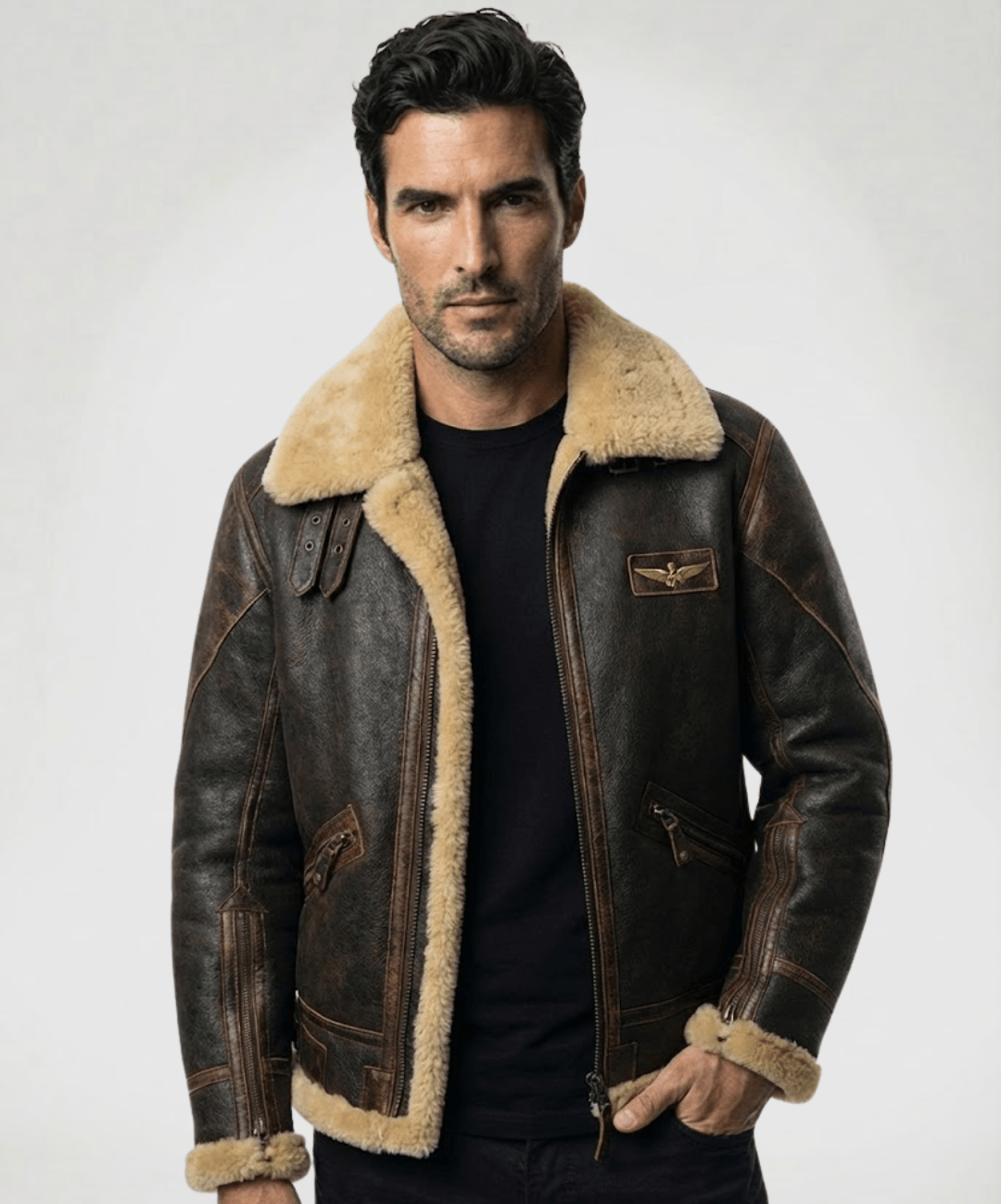 CARLOS™ | Chaqueta bomber clásica de piel auténtica - Street Atelier