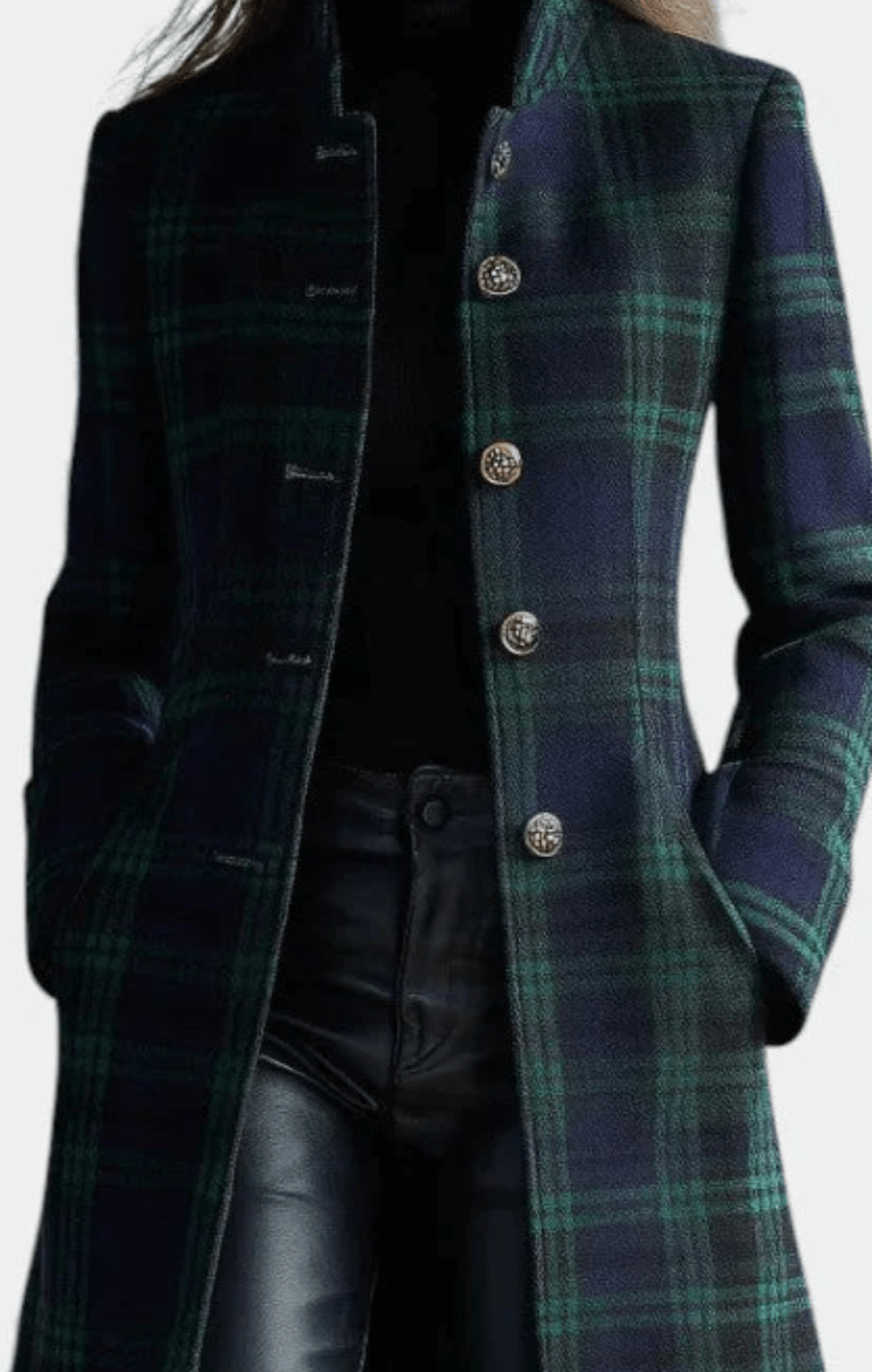 Rebeca™ - Abrigo elegante a cuadros atemporal - Street Atelier