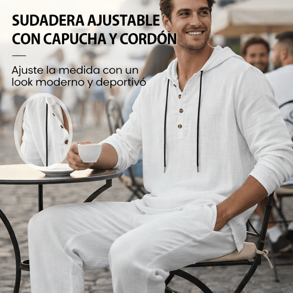 Hugo | Conjunto de 2 piezas para hombre: camiseta holgada con capucha y pantalones - Inés Atelier