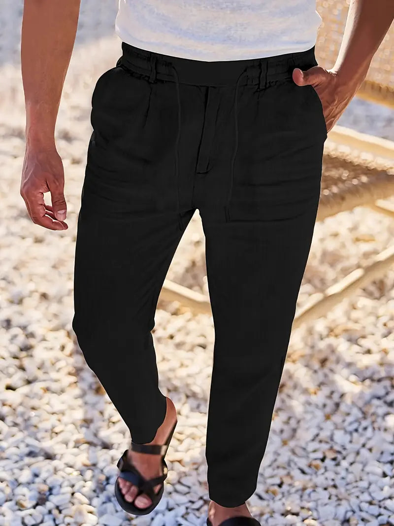 Eduardo | Pantalones de Lino con Cordón