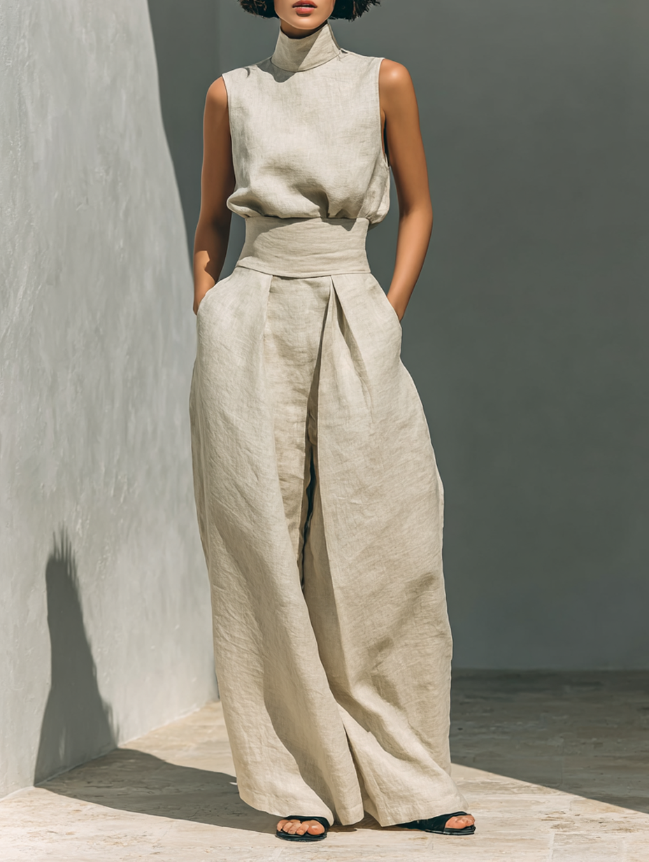 Graciela | Conjunto minimalista de lino
