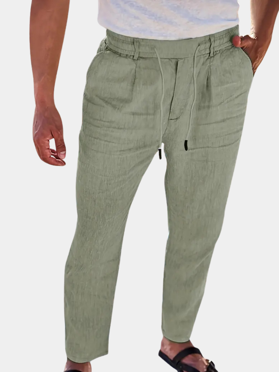 Eduardo | Pantalones de Lino con Cordón