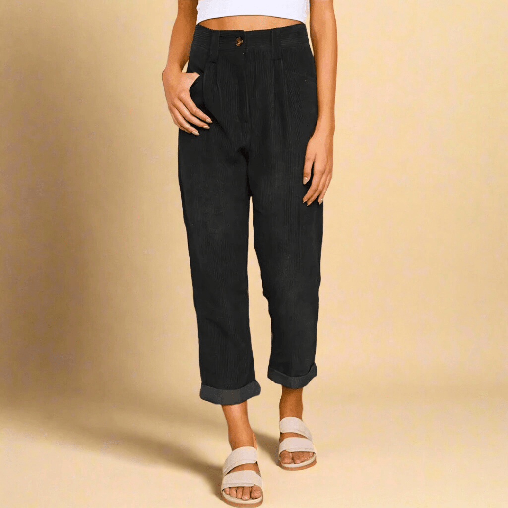 Laura | Pantalon Tobillero de Pana - Inés Atelier