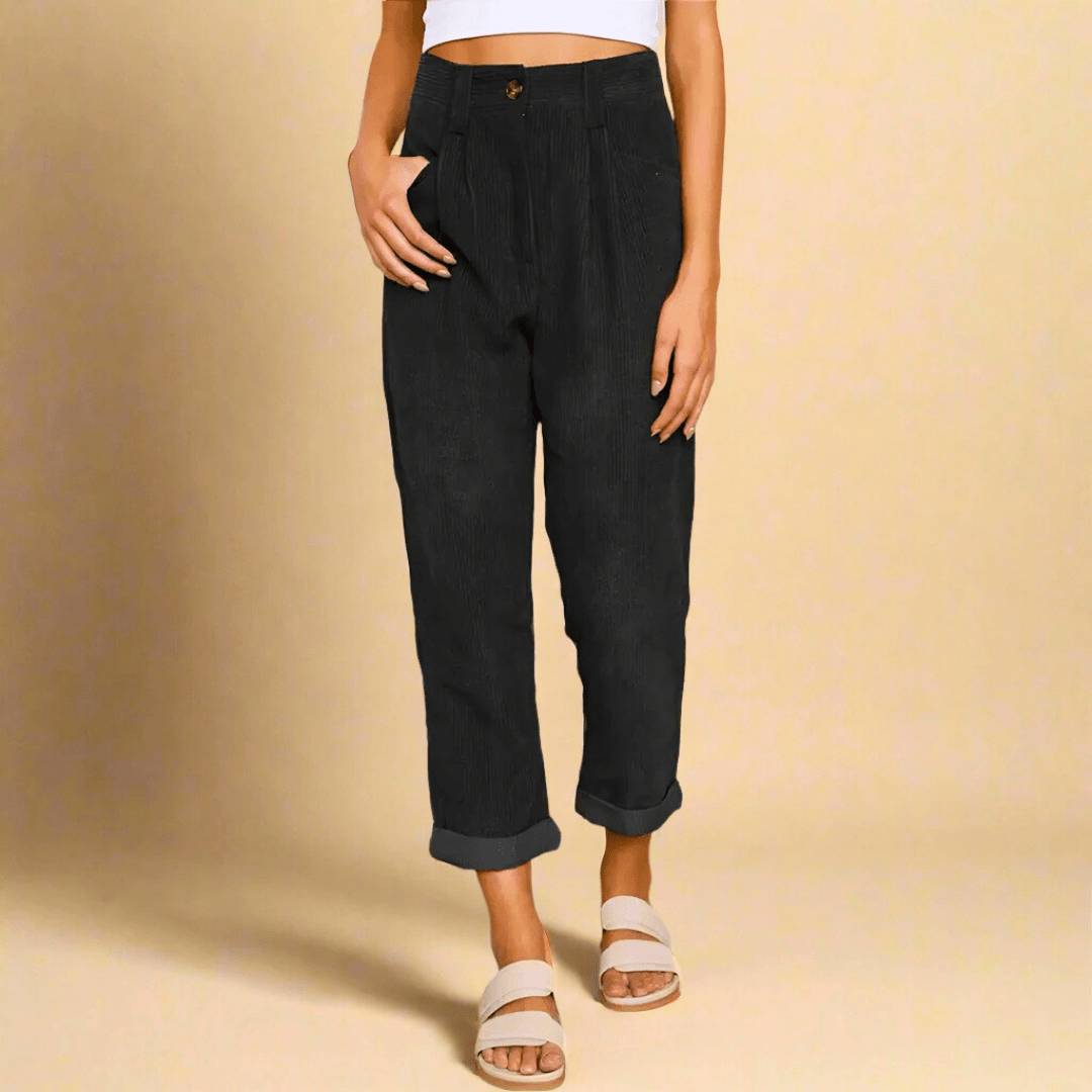Laura | Pantalon Tobillero de Pana - Inés Atelier