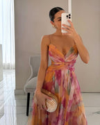 Brianna | Vestido largo con estampado floral