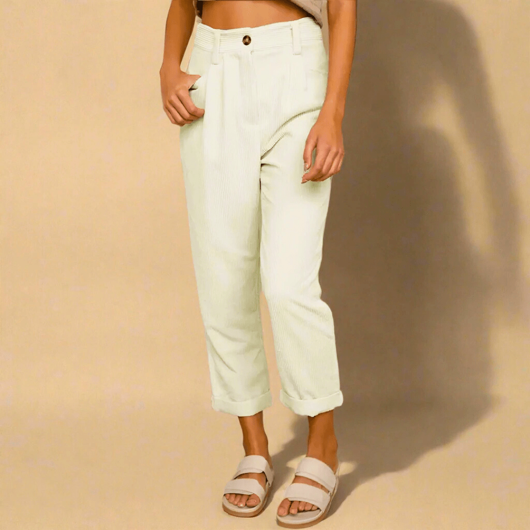 Laura | Pantalon Tobillero de Pana - Inés Atelier