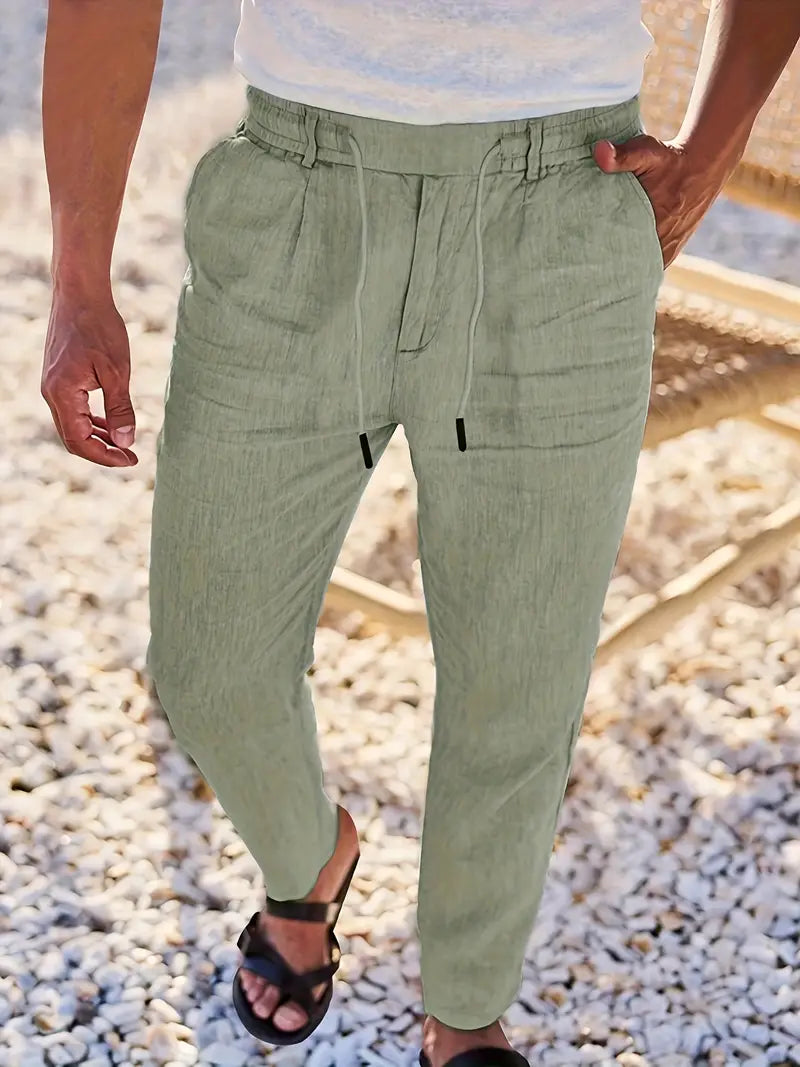 Eduardo | Pantalones de Lino con Cordón