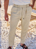 Eduardo | Pantalones de Lino con Cordón