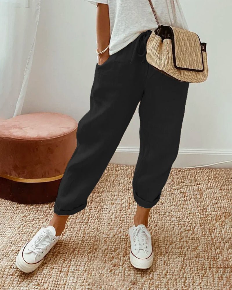 Sonia | Pantalones de lino transpirables, informales y elegantes - Inés Atelier