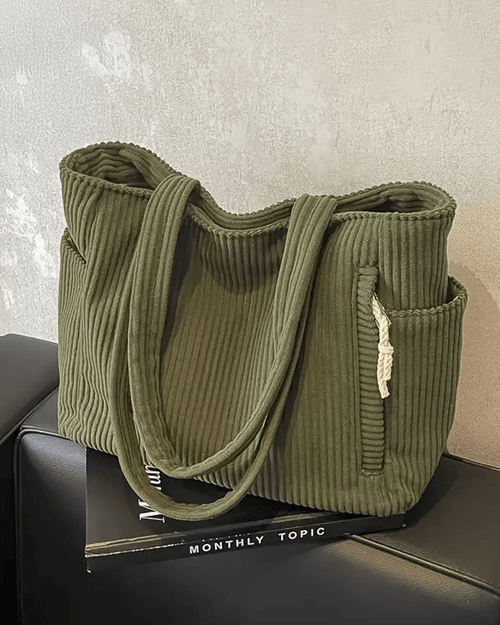 Vega | Bolso de Mano de Pana de Lujo - Inés Atelier