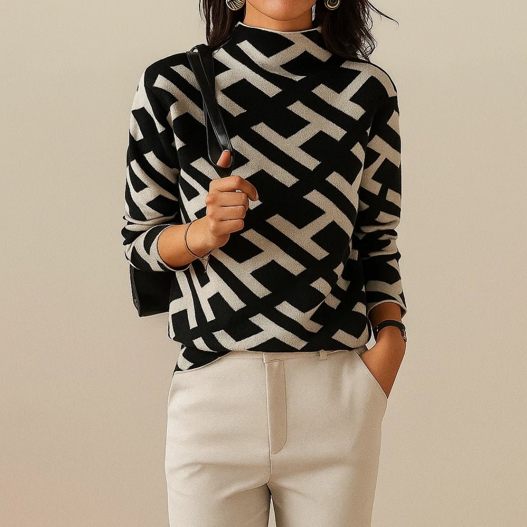 Aya™ - Bequemer Damenpullover mit Geometrischem Muster - Street Atelier