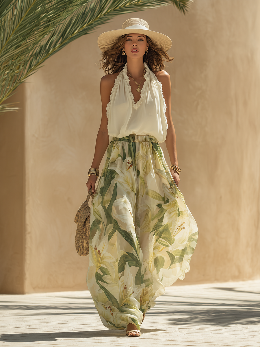 Julia | Conjunto con estampado de lirios