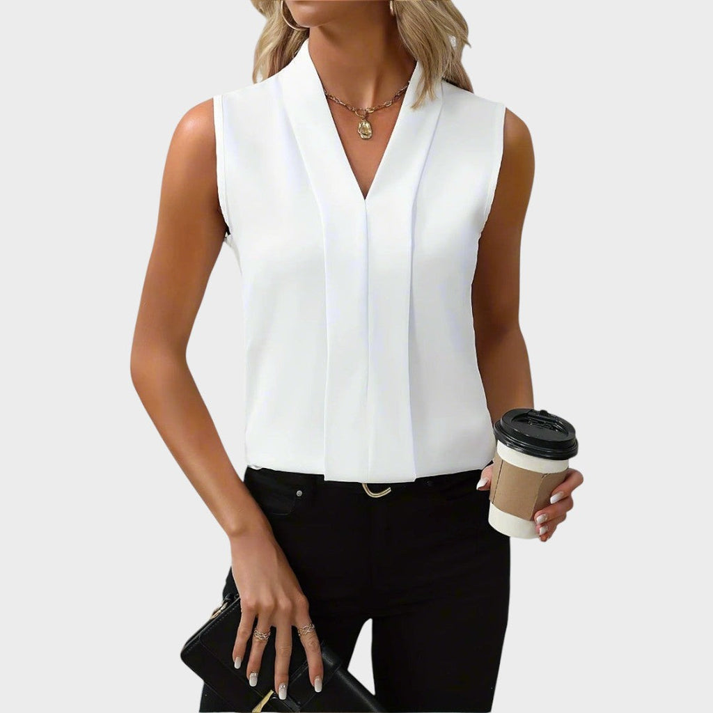 Viviana | Blusa Sin Mangas con Cuello en V