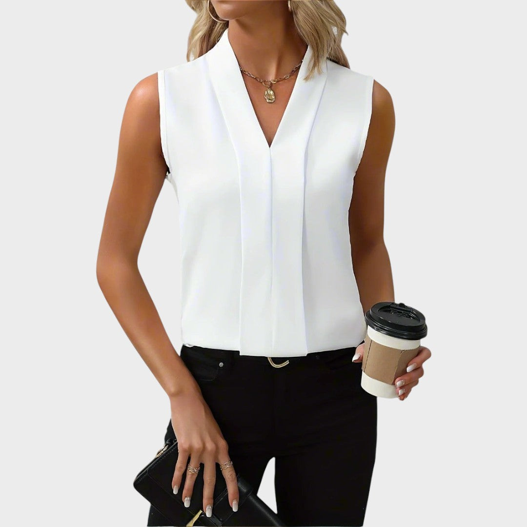 Viviana | Blusa Sin Mangas con Cuello en V