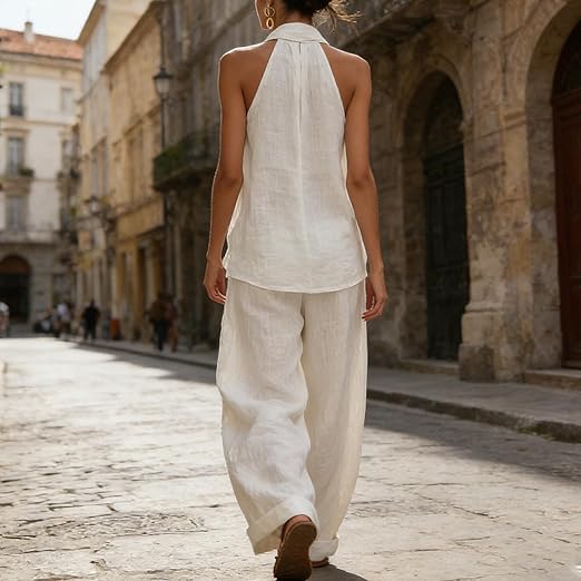 Nerea | Conjunto de dos piezas con textura de lino