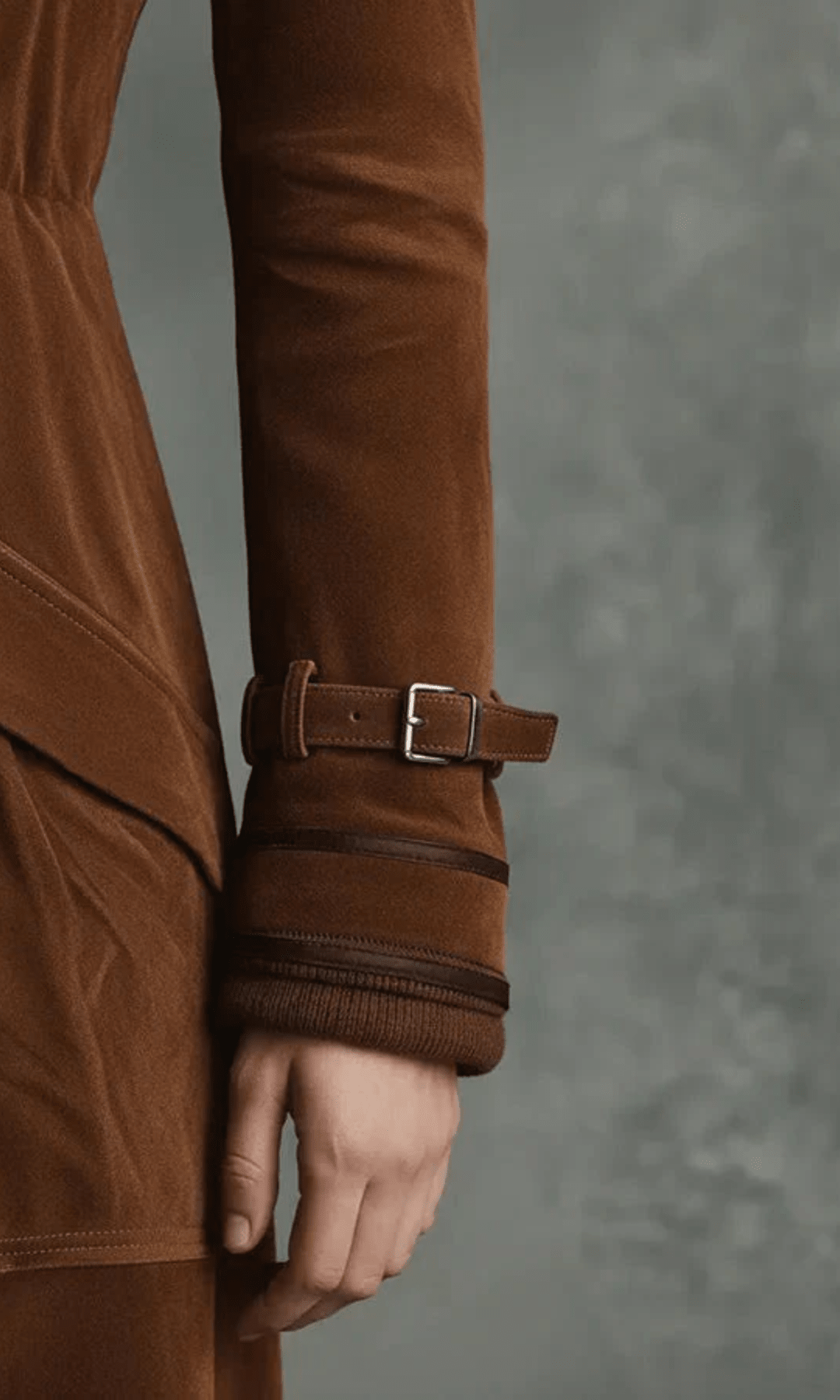 Ana™ - Chaqueta larga de ante vegano - Street Atelier