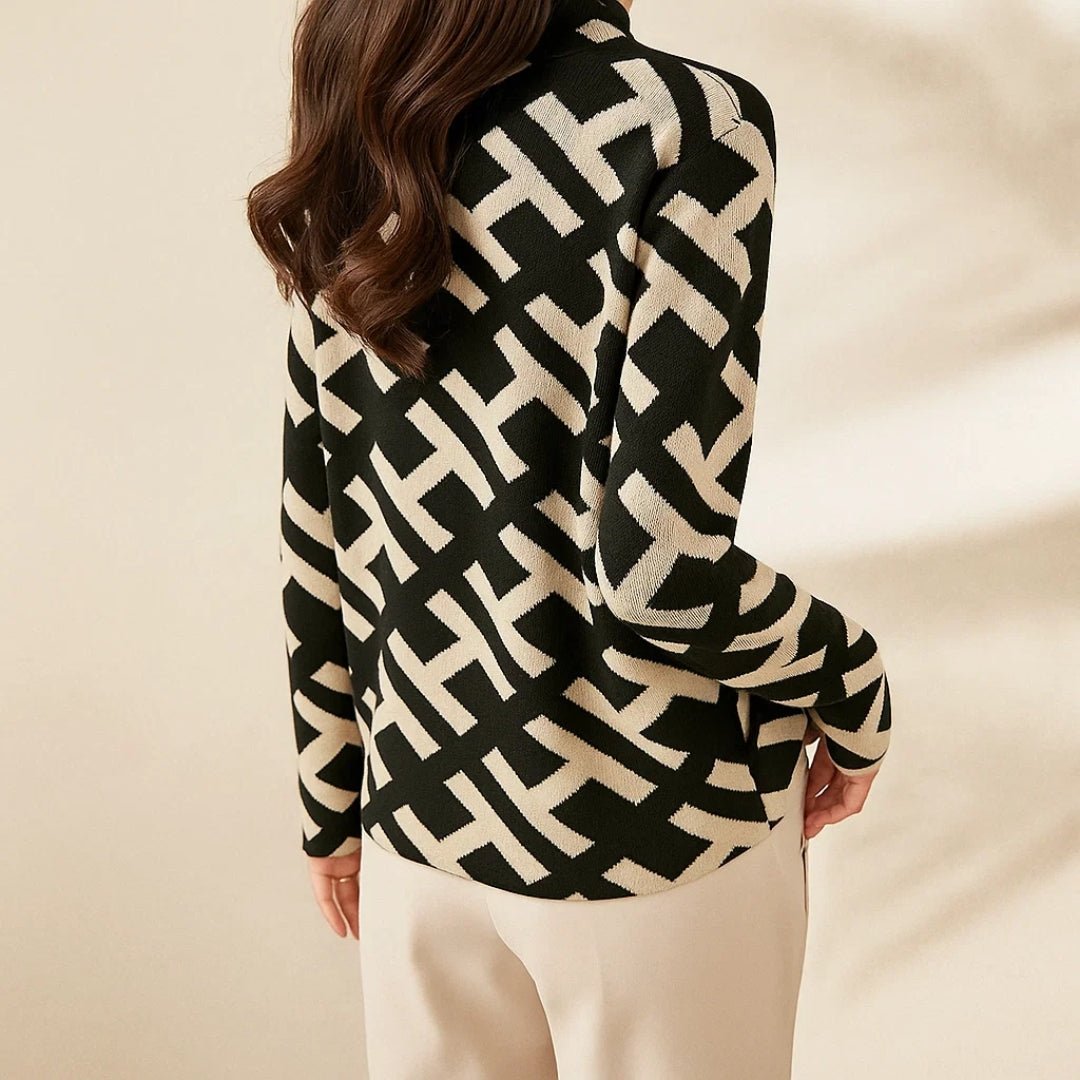 Aya™ - Bequemer Damenpullover mit Geometrischem Muster - Street Atelier