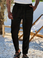 Eduardo | Pantalones de Lino con Cordón