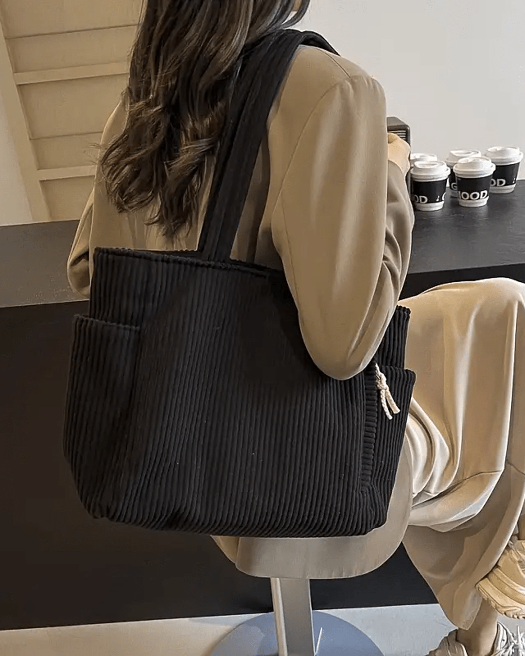 Vega | Bolso de Mano de Pana de Lujo - Inés Atelier