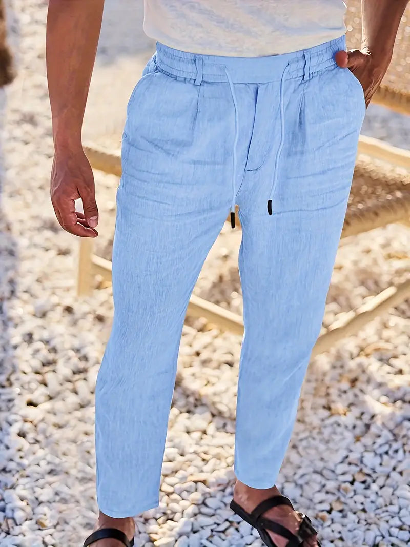 Eduardo | Pantalones de Lino con Cordón