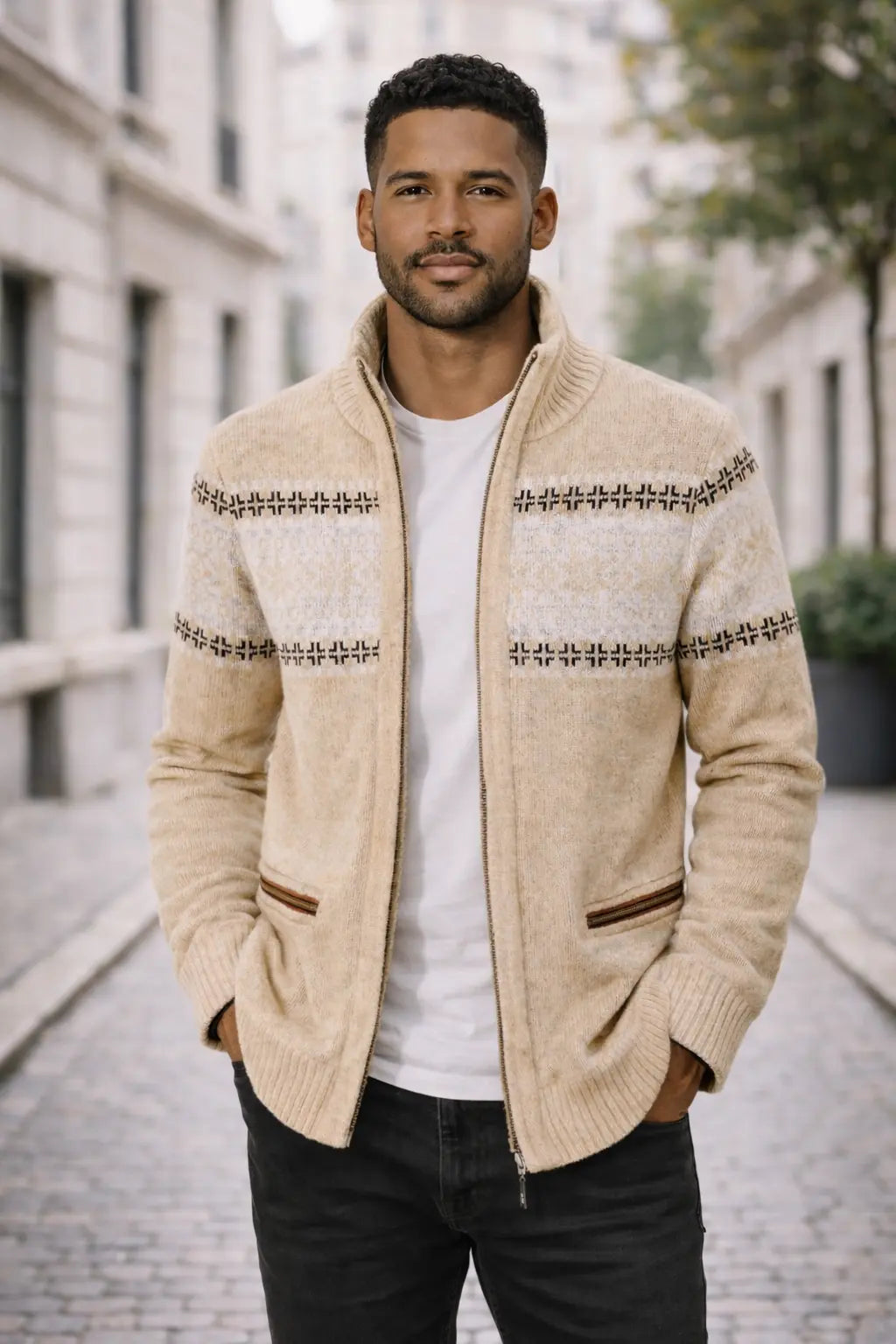 Andrés | Cárdigan vintage con cremallera