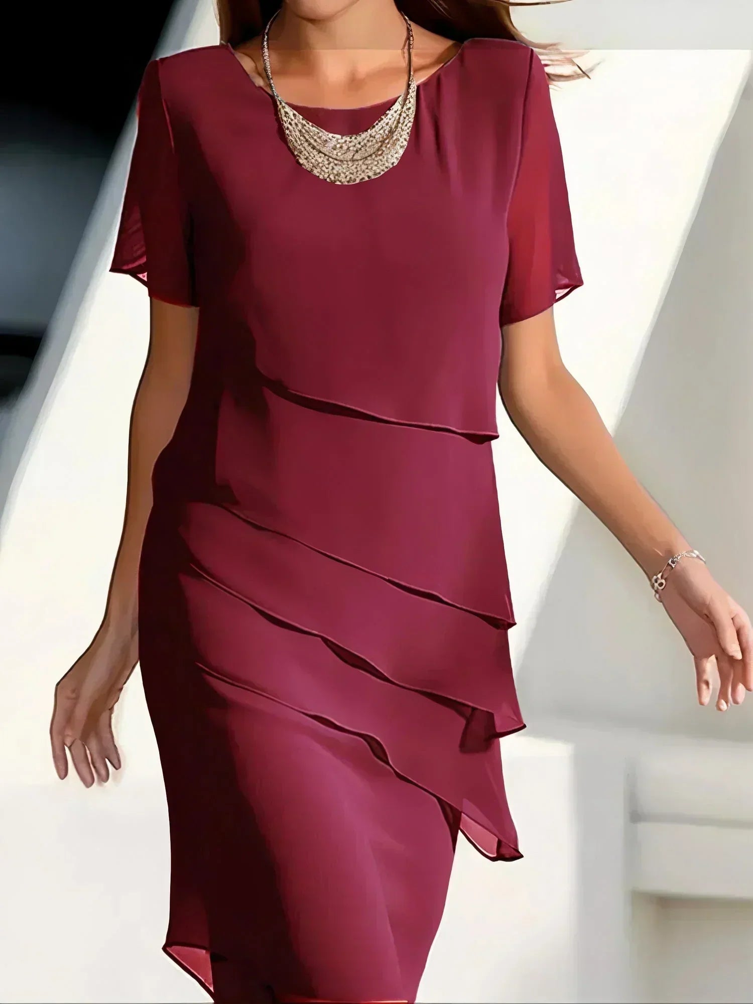 Bianca | Vestido midi con capas