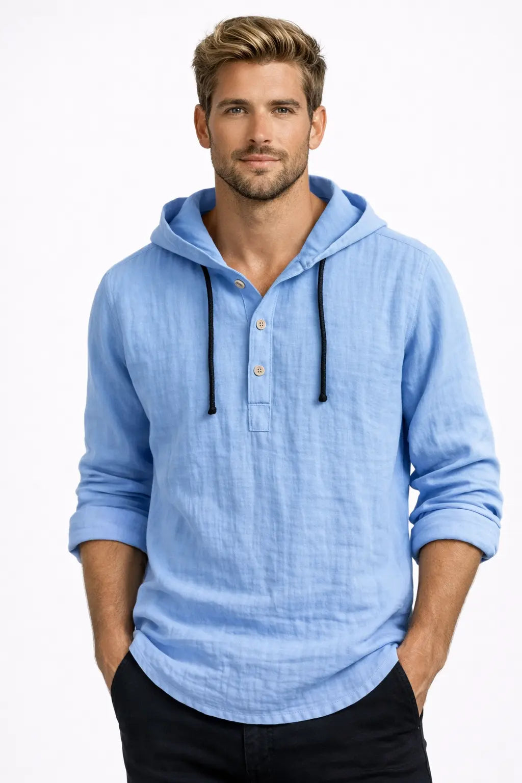 Gael | Camisa CON CAPUCHA DE ALGODÓN Y LINO