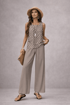 Carly | Conjunto premium de top sin mangas y pantalón - Street Atelier