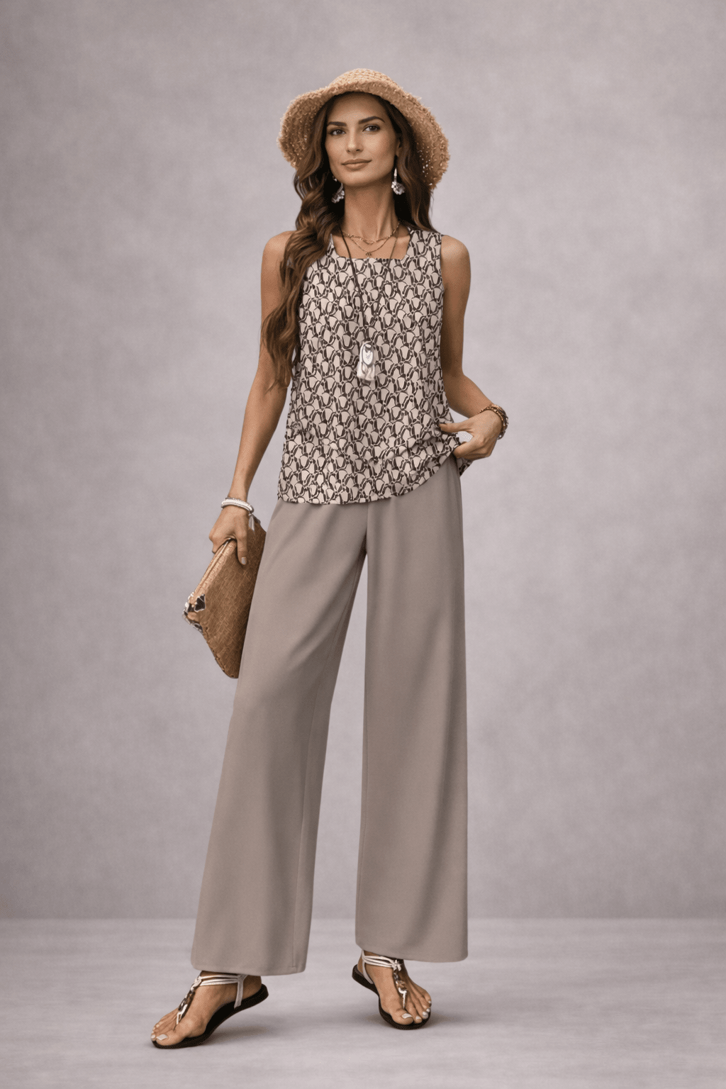Carly | Conjunto premium de top sin mangas y pantalón - Street Atelier