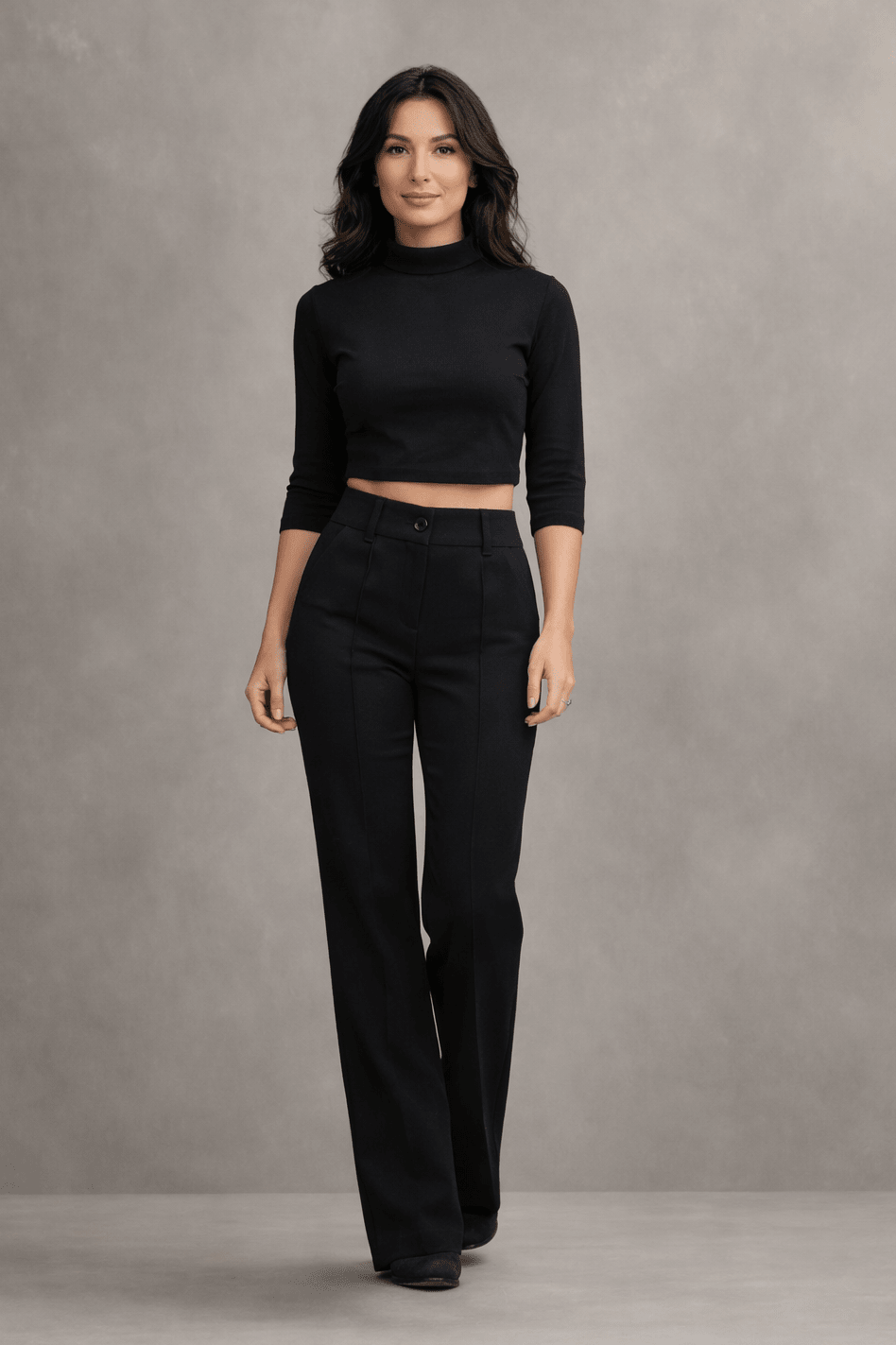 Celia | Elegante conjunto de top corto y pantalón ancho. - Street Atelier