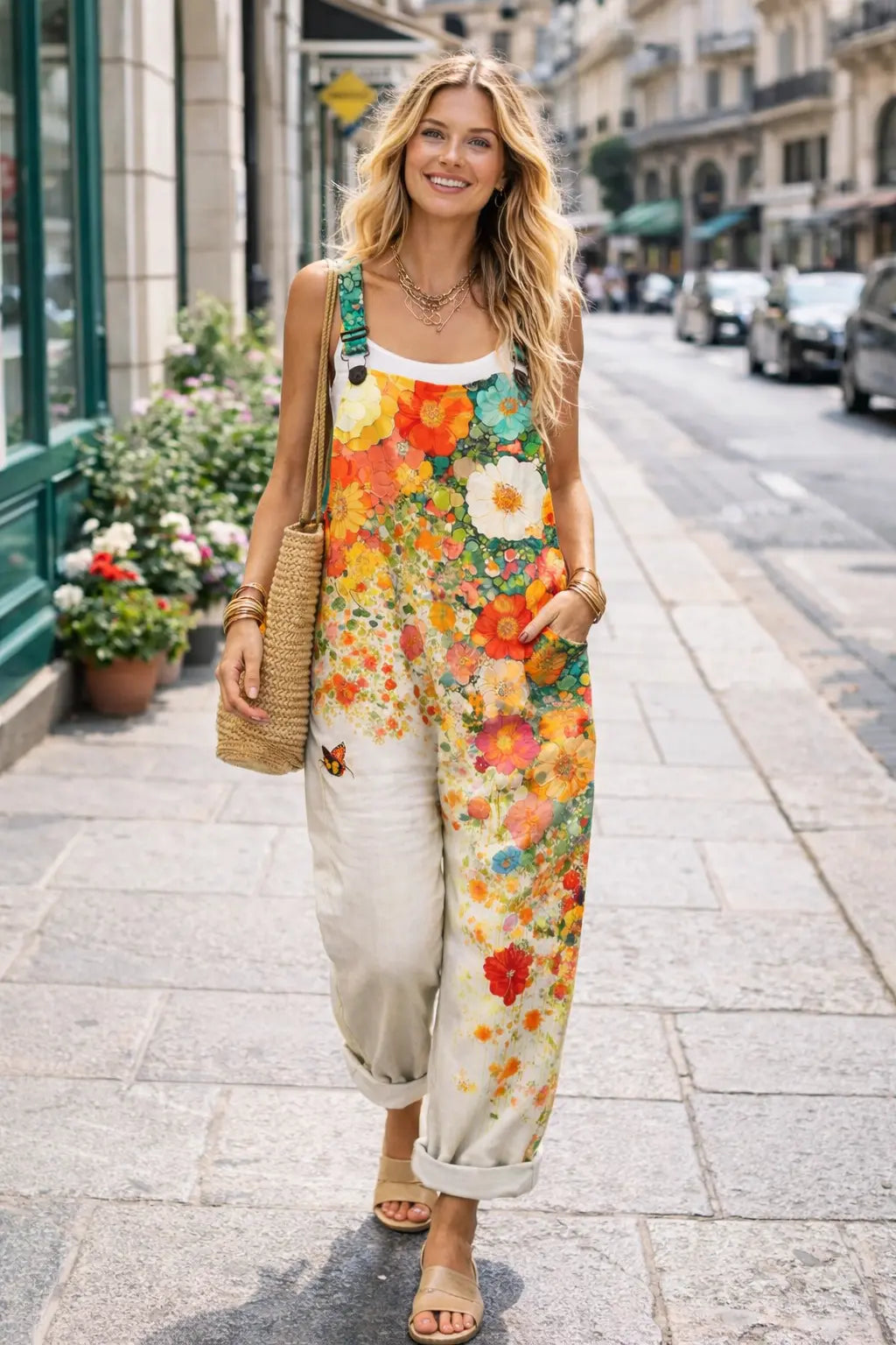 Peto Valley | Mono Boho Estampado con Tirantes Ajustables