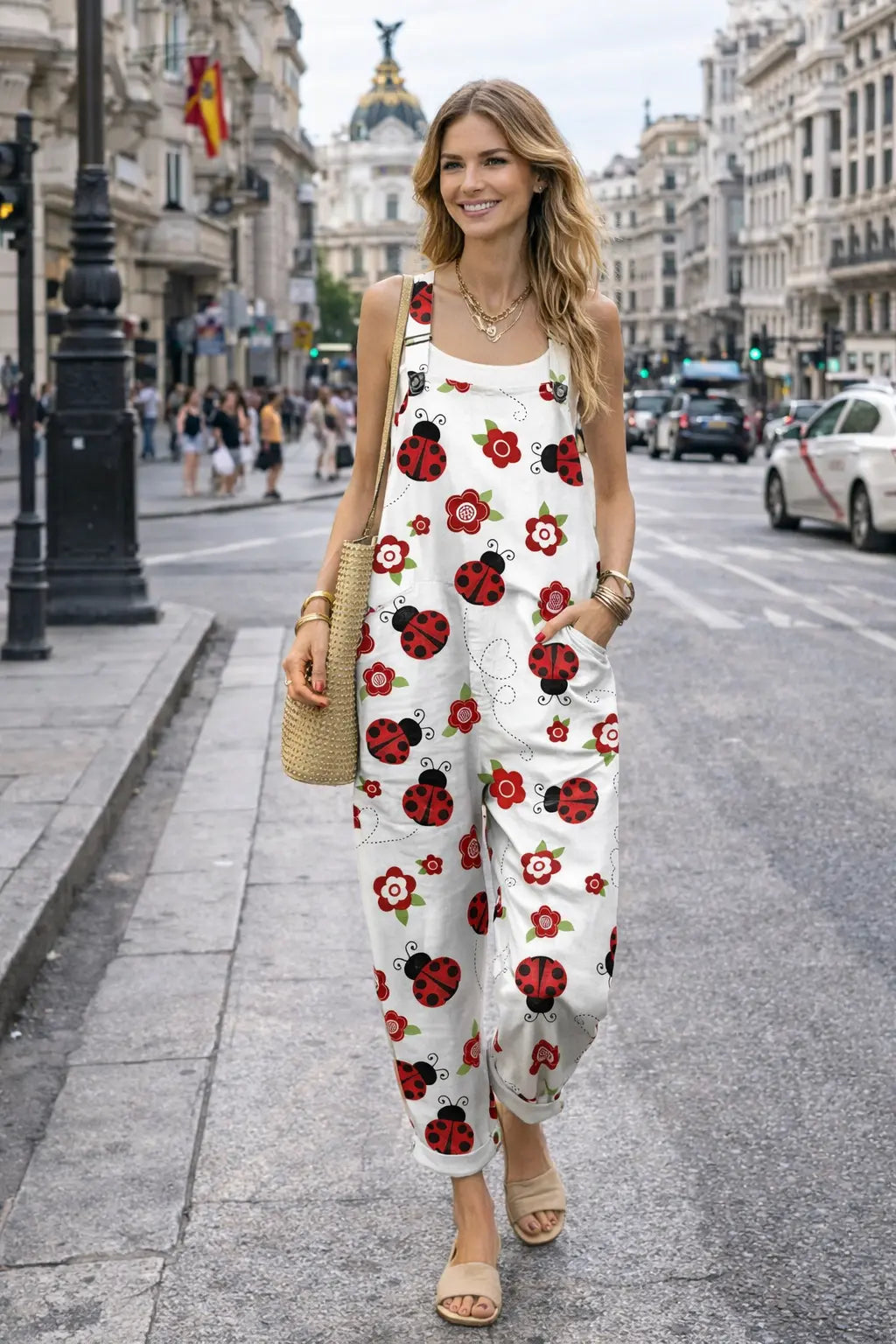 Peto Brisa | Mono Boho Estampado con Tirantes Ajustables